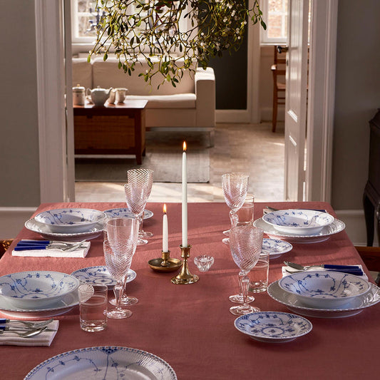 Blue Fluted Plain Deep Plate, 23 cm - US 0704