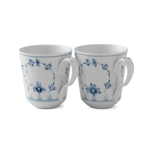 Blue Fluted Plain Cup, 38 cl, 2 pcs - US 6398