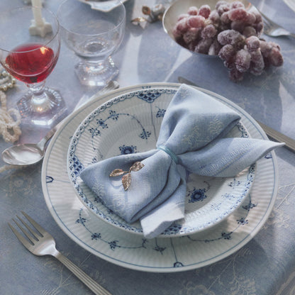 Blue Fluted Plain Plate, 25 cm - US 1318