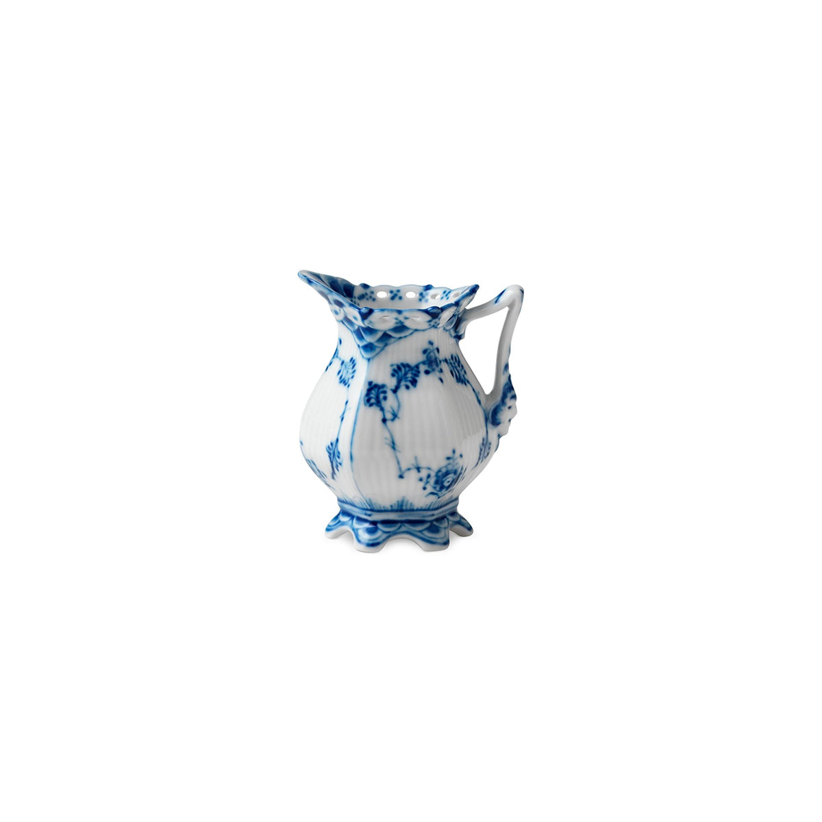 Blue Fluted Full Lace Cream Jug, 7 cl - US 6583