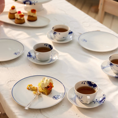 Blue Fluted Mega Cup and Saucer, 28 cl - US 3617