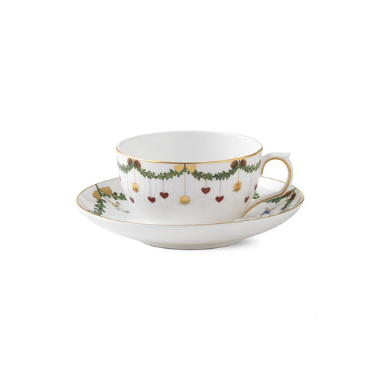 Star Fluted Christmas Cup and Saucer, 32 cl - US 3801