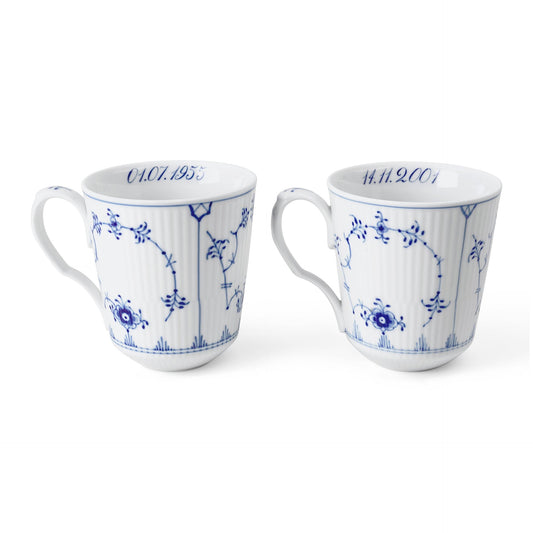Blue Fluted Plain Cup, Bespoke, 37 cl, 2 pcs - US 7146