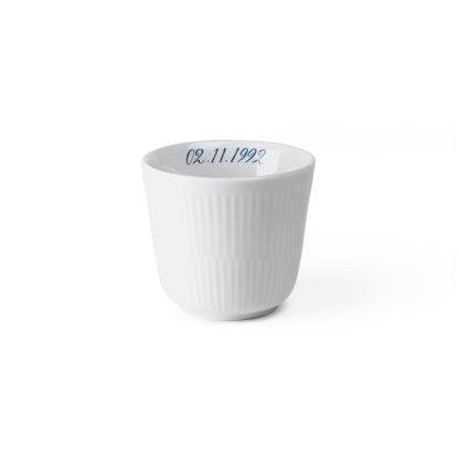 White Fluted Thermal Mug, Bespoke, 26 cl - US 8940