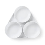 White Fluted Serving Set, 24.5 cm, 4 pcs - US 1325