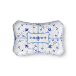 Blue Fluted Half Lace Square Dish, 24.5 cm - US 8612